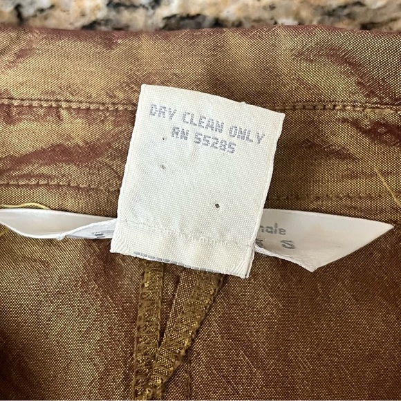 Vintage Y2K Express Bronze Metallic Satin Blouse L (13/14) – Retro Fairy Forest - Picture 8 of 10